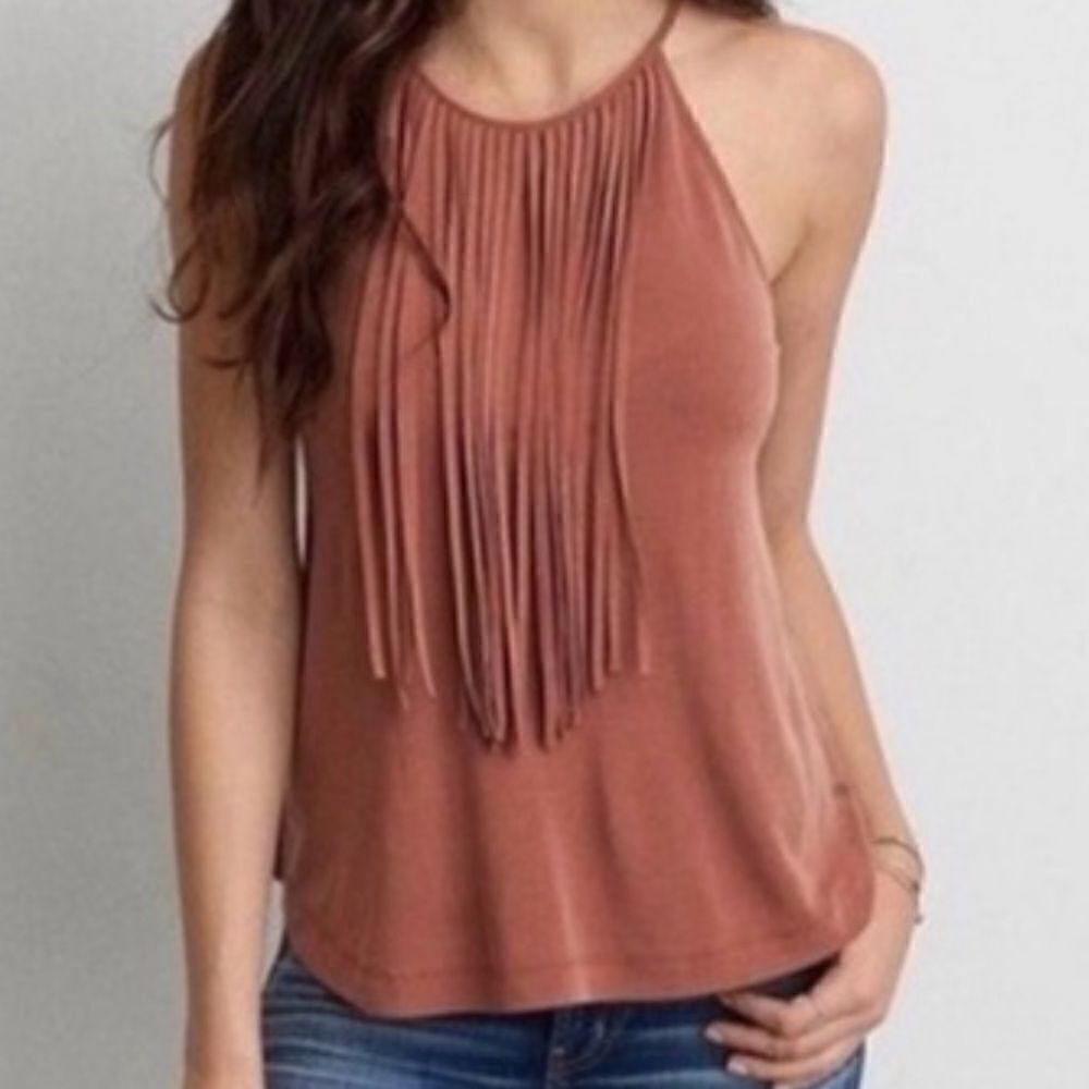 NWT American Eagle Soft &‎ Sexy Fringe tank -- S